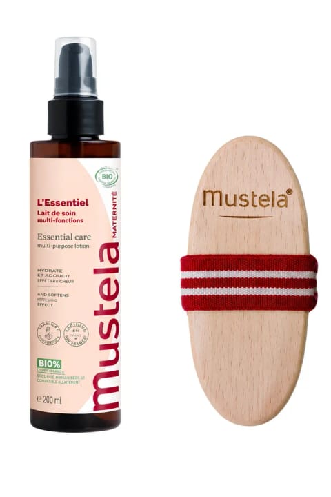 Mustela لوسیون مراقبت پایه چندمنظوره - ست برس موی اسب