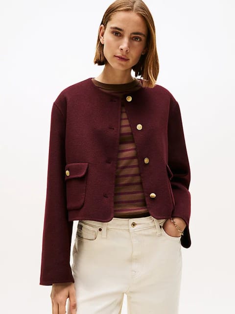 Tommy Hilfiger کت زنانه وول بلند