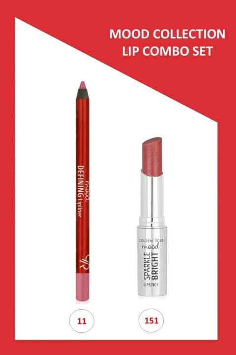 Golden Rose ست لب کامبو مود - مداد لب دِفاینینگ شماره ۱۱ - اسپارکل برایت...