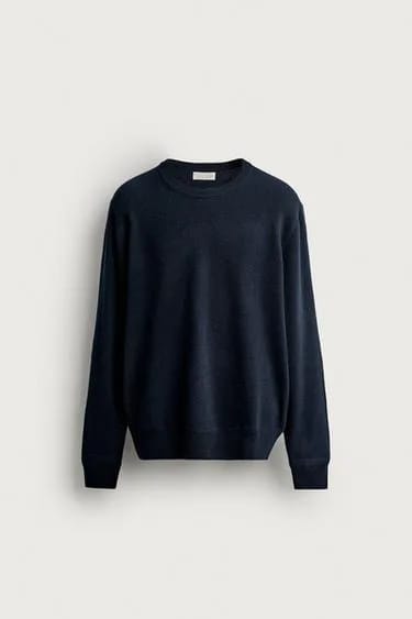 Zara پلیور ترکیب پشم فیت رگولار