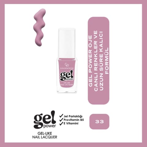 Golden Rose Power Gel Like ناخن شماره 33
