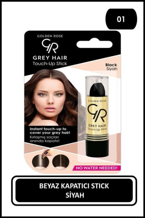 Golden Rose Grey Hair - 01 Black - پوشاننده سفیدی مو