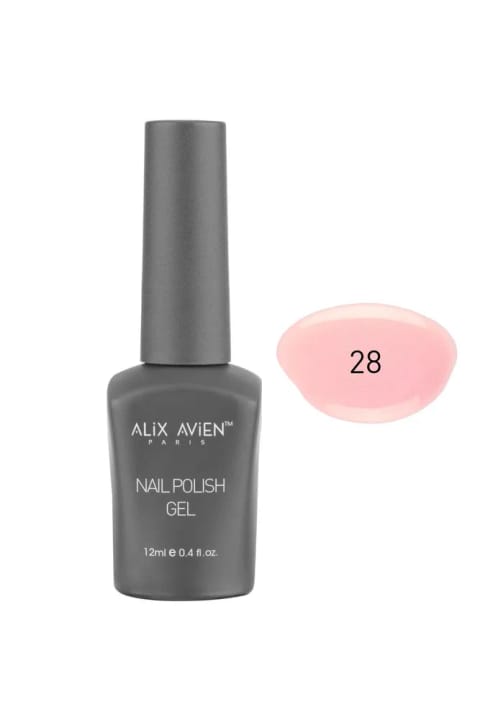 Alix Avien UV ماندگار درخشان صورتی روشن ژل پولیش 28 - 12 میلی‌لیتر
