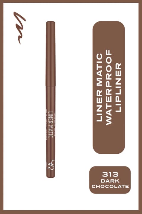 مداد لب ضدآب Golden Rose Liner Matic — 313 Dark Chocolate