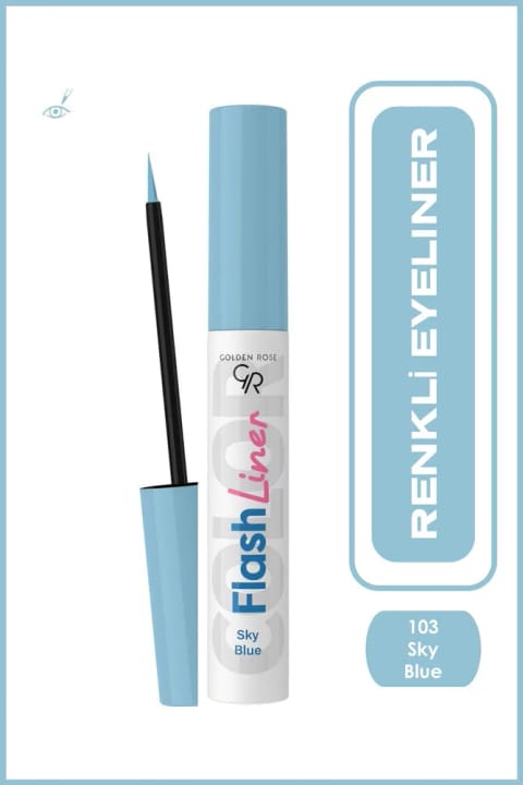 خط چشم رنگی Golden Rose Flash Liner شماره 103 Sky Blue، ۳,۵ ml