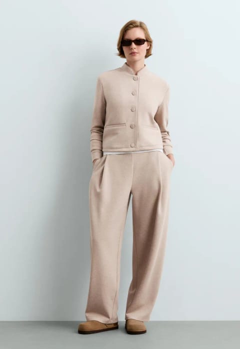 Shawl collar کاپشن نخی