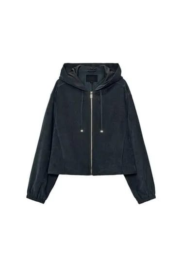 HOODED BOMBER JACKET