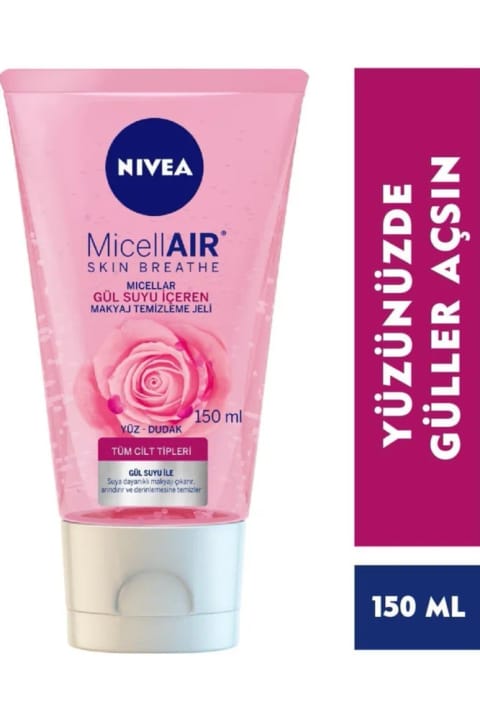 NIVEA ژل پاککننده آرایش میسلار با عصاره گل رز ۱۵۰ میلیلیتر