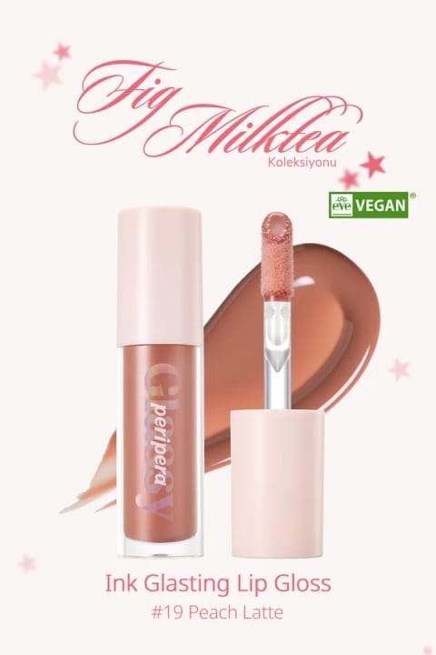 PERIPERA Gloss Ink Glasting Lip Gloss - براقکننده و حجیمکننده لب — 19 Peach Latte