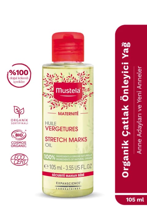 کرم ضد ترک Mustela با محتوای ۱۰۰٪ طبیعی، گواهی ارگانیک، مرطوبکننده و بدون عطر