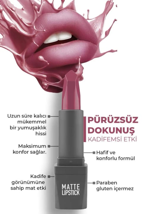 Alix Avien رژ لب مات مخملی بلندمدت با رنگ دهی غلیظ و مرطوبکننده — 416 Berry Pink