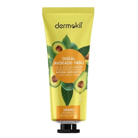 Dermokil کرم دست طبیعی با روغن آووکادو ۳۰ میلی‌لیتر