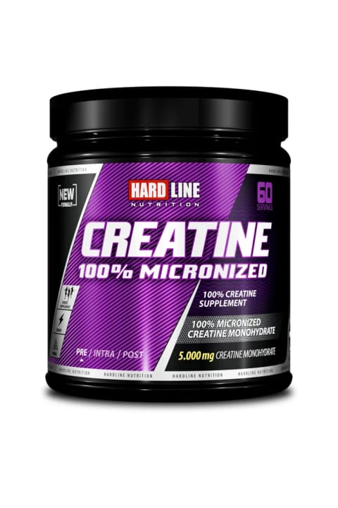 کراتین هاردلاین (CREATINE) 100% میکرونیزه 300 گرم 60 سروینگ