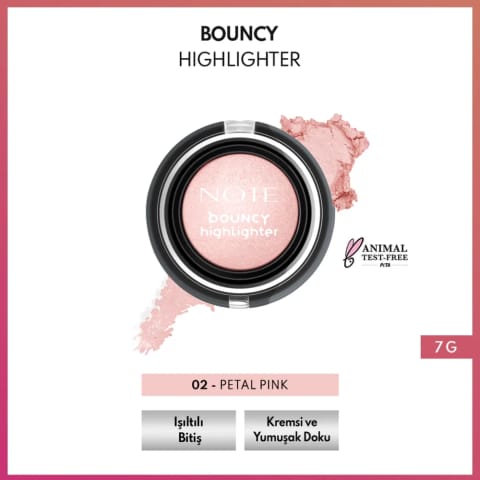 هایلایتر کرمی Note Bouncy Highlighter 02 Petal Pink