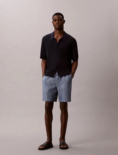 شلوارک Chambray مردانه راسته Calvin Klein