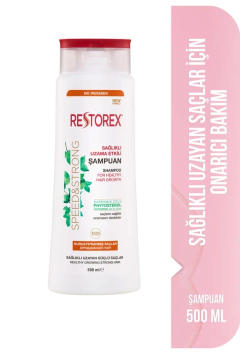 شامپو مراقبتی Restorex Speed Strong برای موهای خشک و معمولی ۵۰۰ میلیلیتر