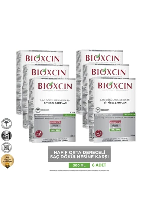 شامپو جنسیس Bioxcin برای موهای چرب (بسته ۶ عددی ۳۰۰ میلیلیتری)