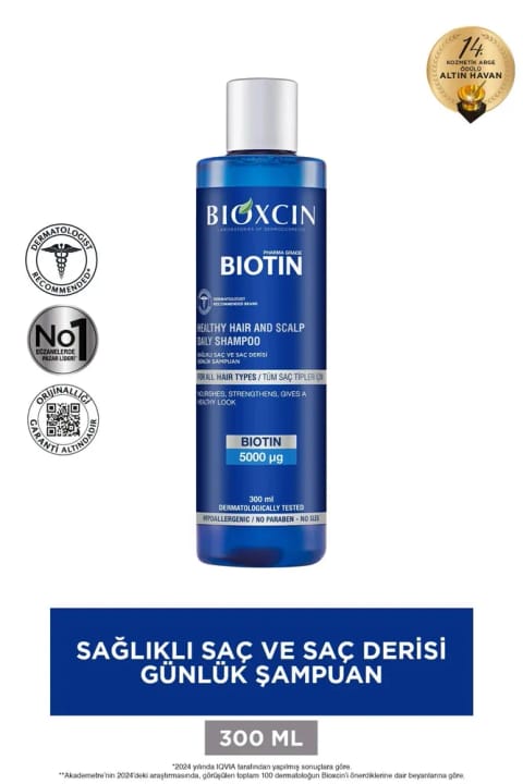 Bioxcin Biotin شامپو 300 میلیلیتر | مناسب همه انواع مو | شامپو روزانه