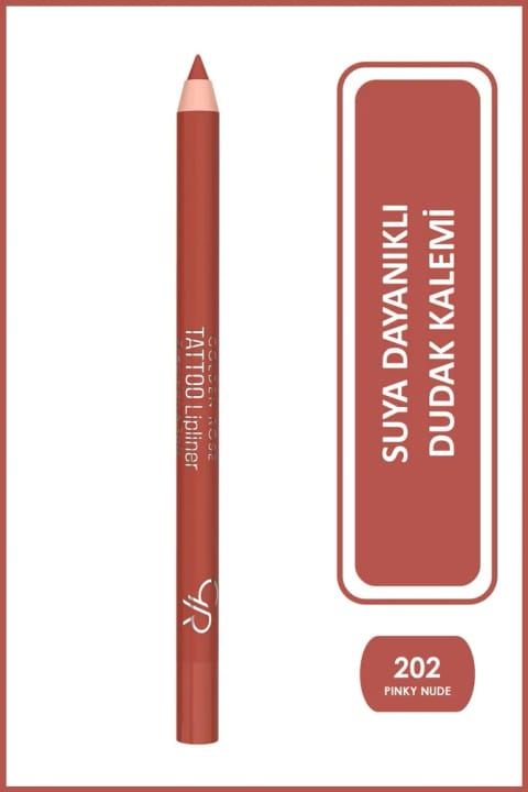 Golden Rose Tattoo Lipliner - خط لب ضد آب و ماندگار طولانی — 202 Pinky Nude Nude