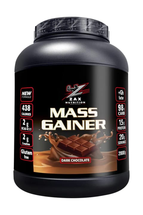 Zax Nutrition 2000 گرم 72 سرویس ماس گینر کمک به افزایش وزن طعم شکلاتی