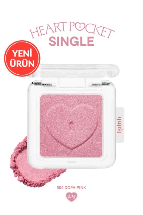 PERIPERA Heart Pocket Single سایه چشم تکنفره درخشان قابل شخصیسازی (S04 Do...)