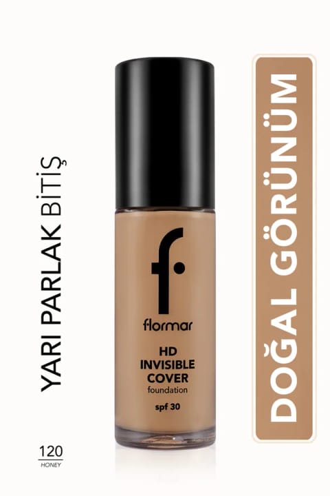 Flormar Invisible Cover HD فونداتن سبک با پوشش نیمهمات و SPF30