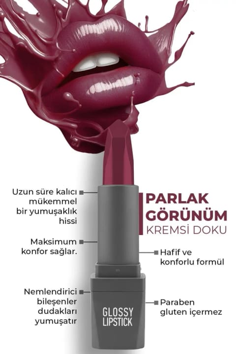 رژ لب براق مرطوبکننده ماندگار Alix Avien - Glossy — 318 Berry