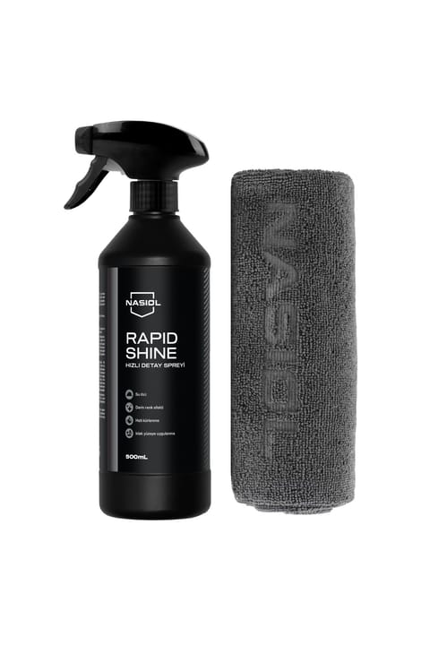 ست Nasiol -SET 21- اسپری نانو جزئیات سریع خودرو Rapidshine و دستمال میکروفایبر Detailin...