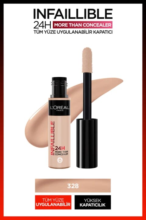 کرم پودر کانسیلر L'Oreal Paris Infaillible 24H - 328 Lin