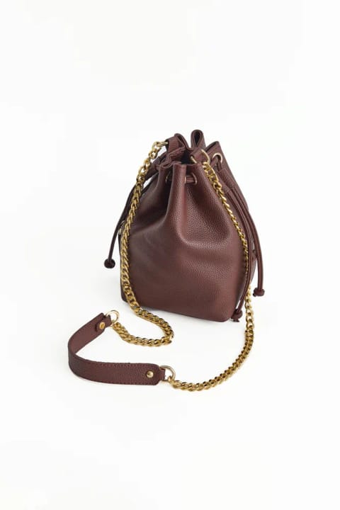 کیف دلو چرم زنجیری Bordo