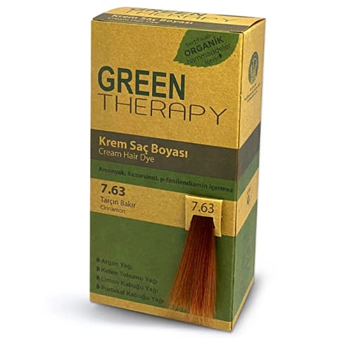 Green Therapy رنگ موی کرمی 7.63 دارچین مسی