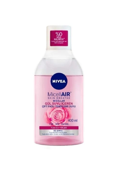 NIVEA میکلار آب میسلار دو فاز پاک‌کننده آرایش با عصاره گل رز 400 میلی‌لیتر - Mice...