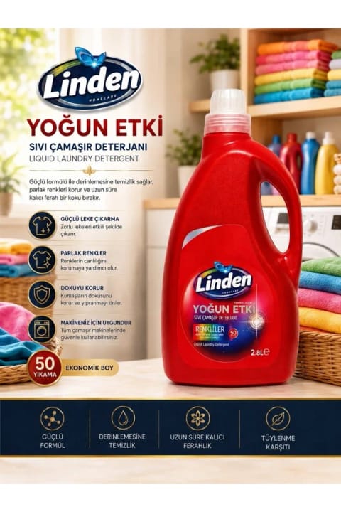 Linden مایع لباسشویی رنگی 2800 ml
