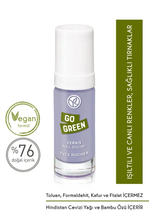 لاک ناخن Yves Rocher Go Green - شماره ۳۴ آبی دودی - ۵ میلی‌لیتر - 47578
