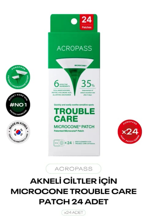 ACROPASS چسب میکرونیدل تروبل کر برای دانههای چربی و آکنه