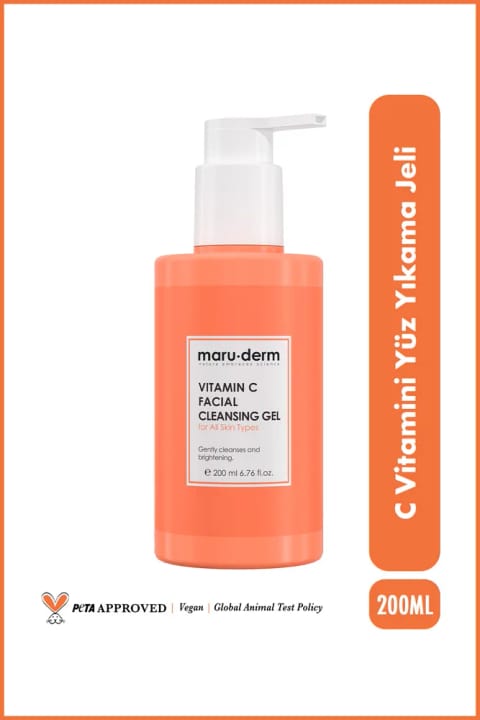 شوینده صورت Maru.Derm با Vitamin C 200 میلی‌لیتر - مناسب برای همه انواع پوست