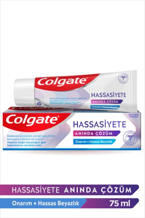 خمیردندان Colgate حساسیت راه‌حل فوری ترمیم و سفیدی حساس ۷۵ میلی‌لیتر x...