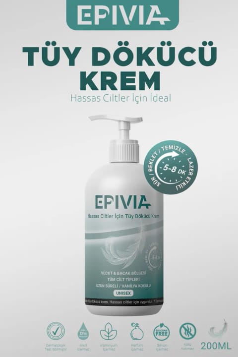 Epivia کرم موبر 200 میلی‌لیتر - مناسب پوست حساس و همه انواع پوست