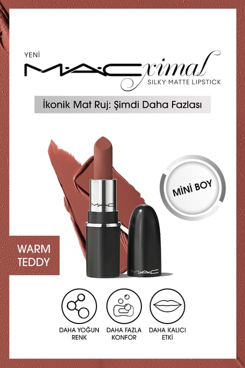 رژ لب مات ابریشمی MACximal Mini Mac - Warm Teddy 1.8g