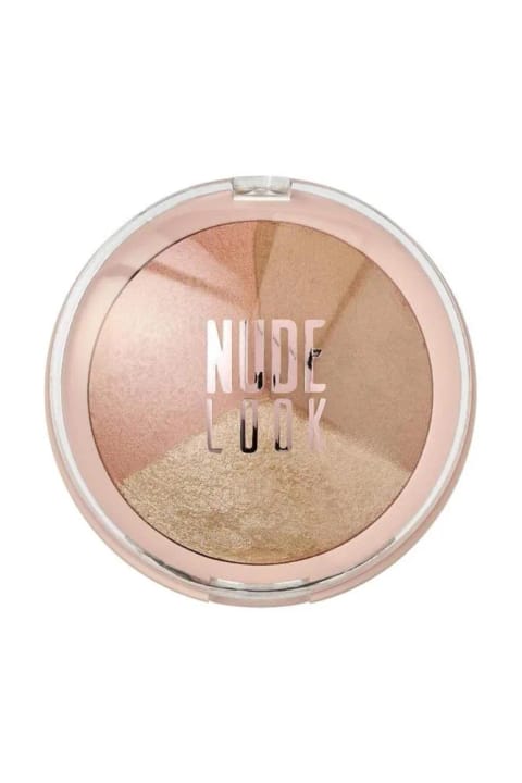 Golden Rose Nude Look Baked Trio Face Powder - پودر صورت سهگانه پخته / رژگونه