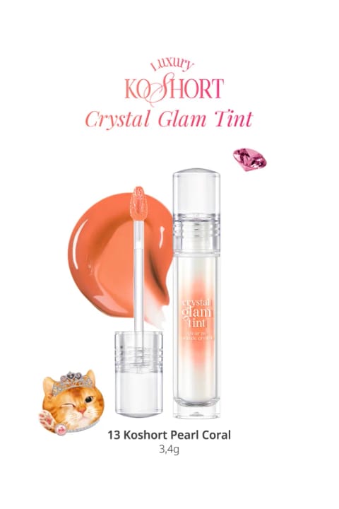 CLIO Crystal Glam Tint — 13 Koshort Pearl Coral