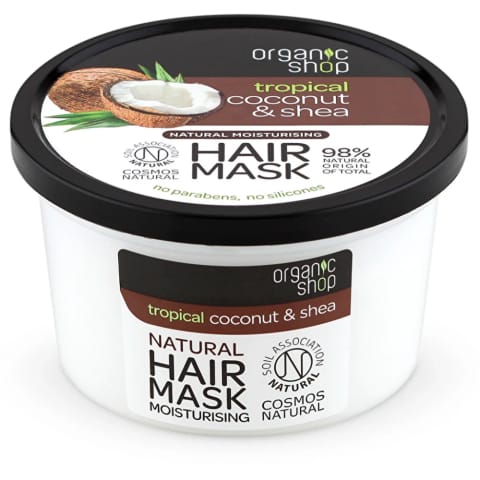 Organic Shop ماسک مو نارگیل و شی باتر ۲۵۰ میلی‌لیتر