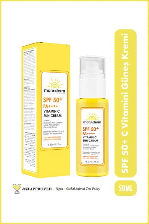 Maru.Derm Vitamin C SPF 50+ PA++++ | نسل جدید فیلتر کره‌ای ۵۰ میلی‌لیتر