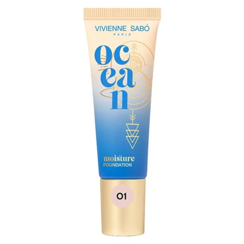 Vivienne Sabo Ocean مرطوبکننده فاندیشن 01 Light Beige - فلوئید هیدراته با پایانی طبیعی و درخشان