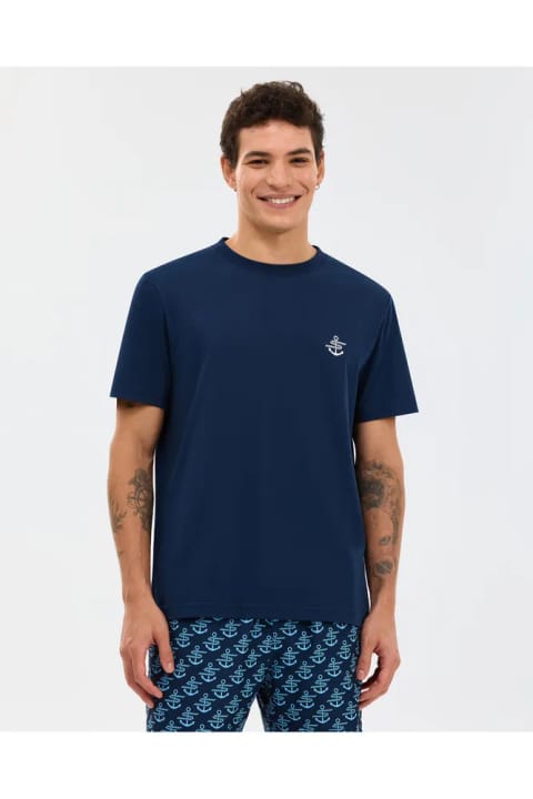 SKECHERS تیشرت مردانه مدل Regular رنگ سرمه‌ای S2610117-0505