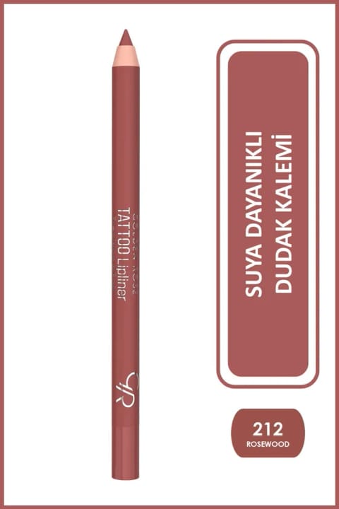 Golden Rose Tattoo Lipliner شماره 212 رزوود - مقاوم در برابر آب و ماندگاری طولانی...