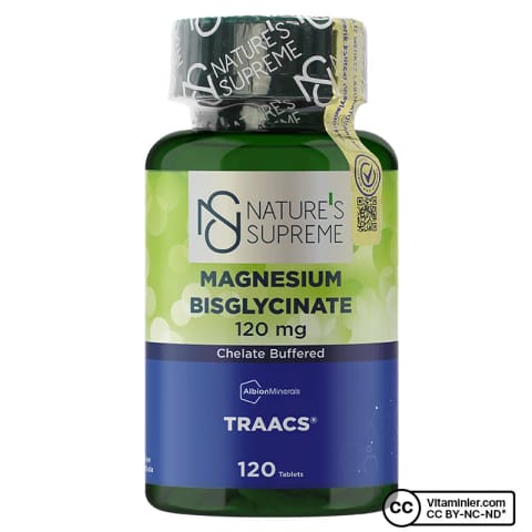 Nature's Supreme Magnesium Bisglycinate 120 Mg 120 Tablet