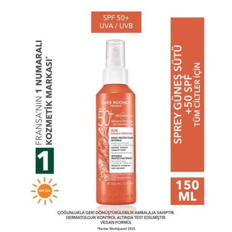 ایو روشه اسپری ضدآفتاب صورت و بدن SPF 50+ با محافظت بالا