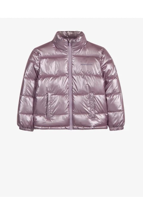 کاپشن دخترانه بزرگ SKECHERS G Puffer Shiny Jacket لیلایی SK2620098-0258