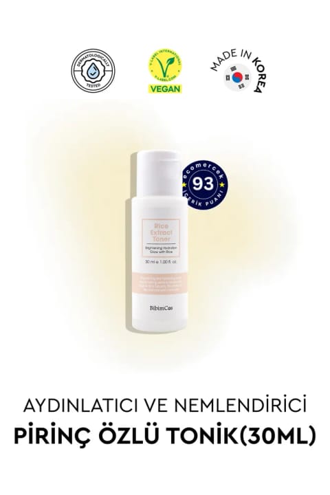 Bibimcos تونر عصاره برنج 30ml - روشن‌کننده و مرطوب‌کننده